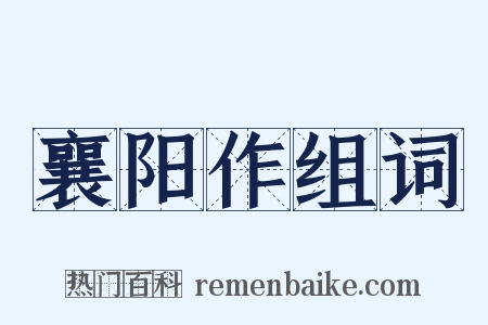 襄阳作组词是什么意思的图片
